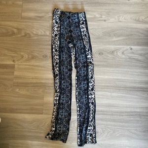 Patterned soft bell bottom pants